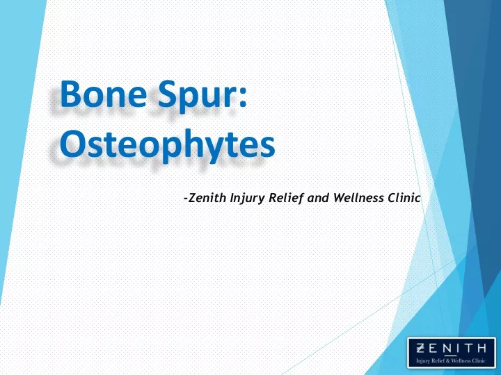 bone spur osteophytes