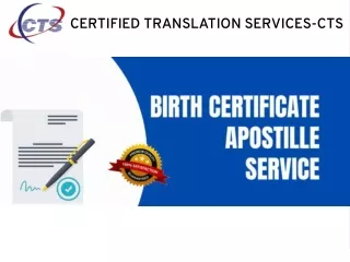 Birth Certificate Apostille Service in India- CTS