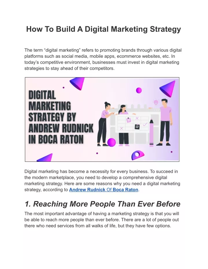 how to build a digital marketing strategy