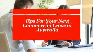 Tips For Your Next Commercial Lease in Australia
