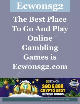 Enjoy With Best Casino In Singapore - Ecwonsg2