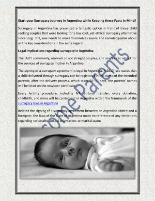 start your surrogacy journey in argentina while