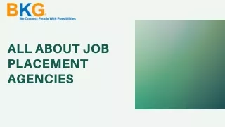 All About Job Placement Agencies