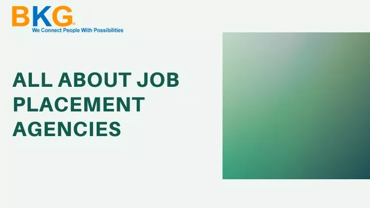all about job placement agencies