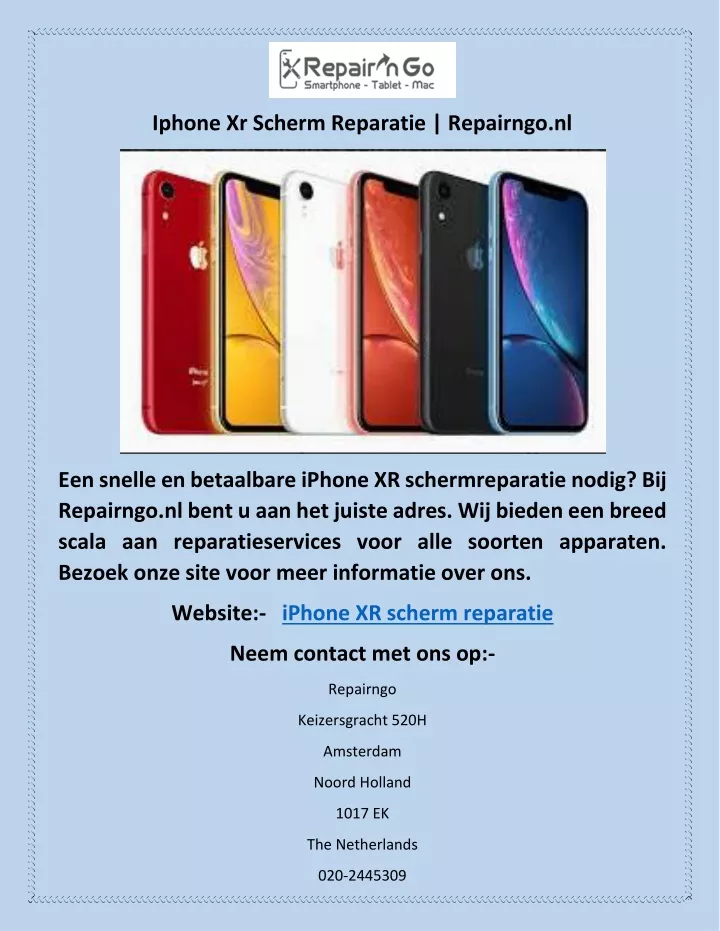 iphone xr scherm reparatie repairngo nl