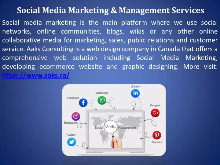 social media marketing management services