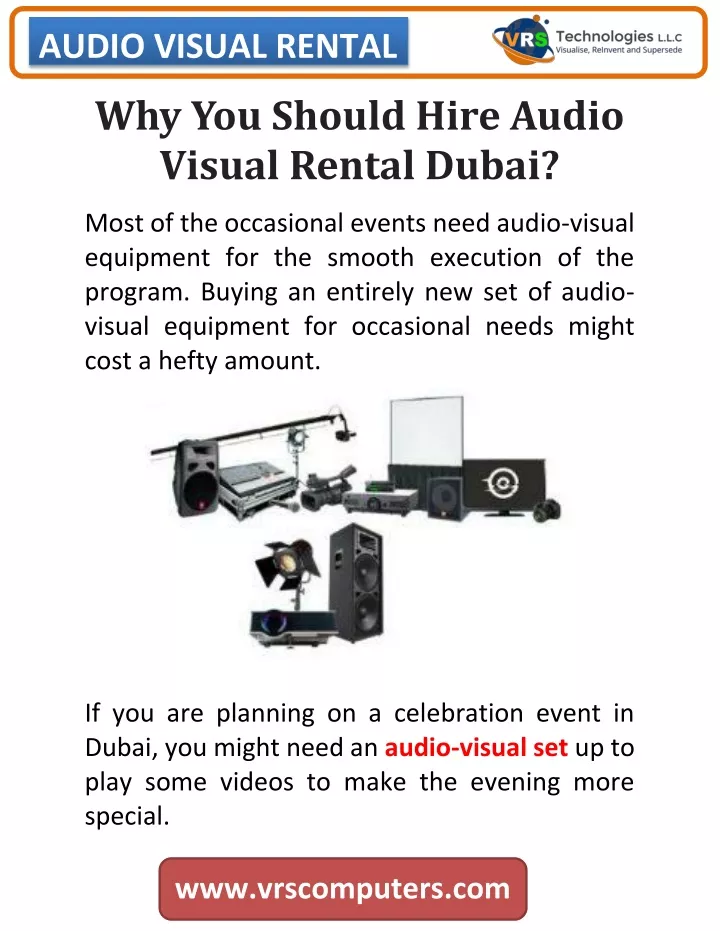 audio visual rental