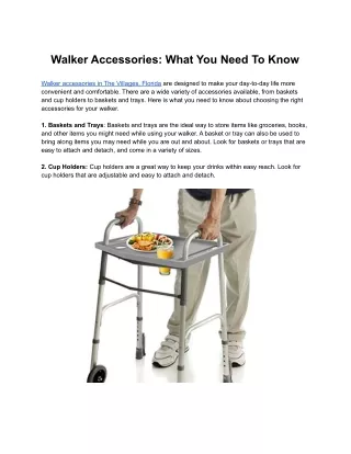 walker accessories what you need to know