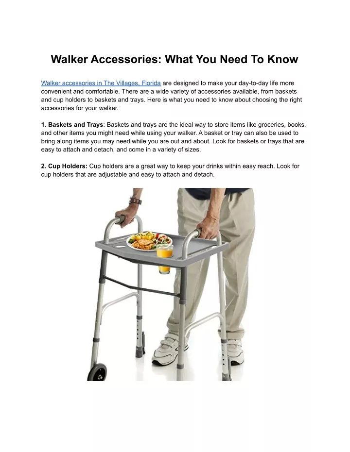 walker accessories what you need to know
