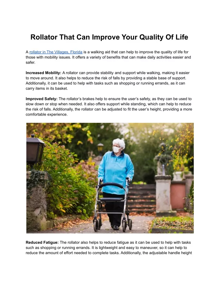rollator that can improve your quality of life