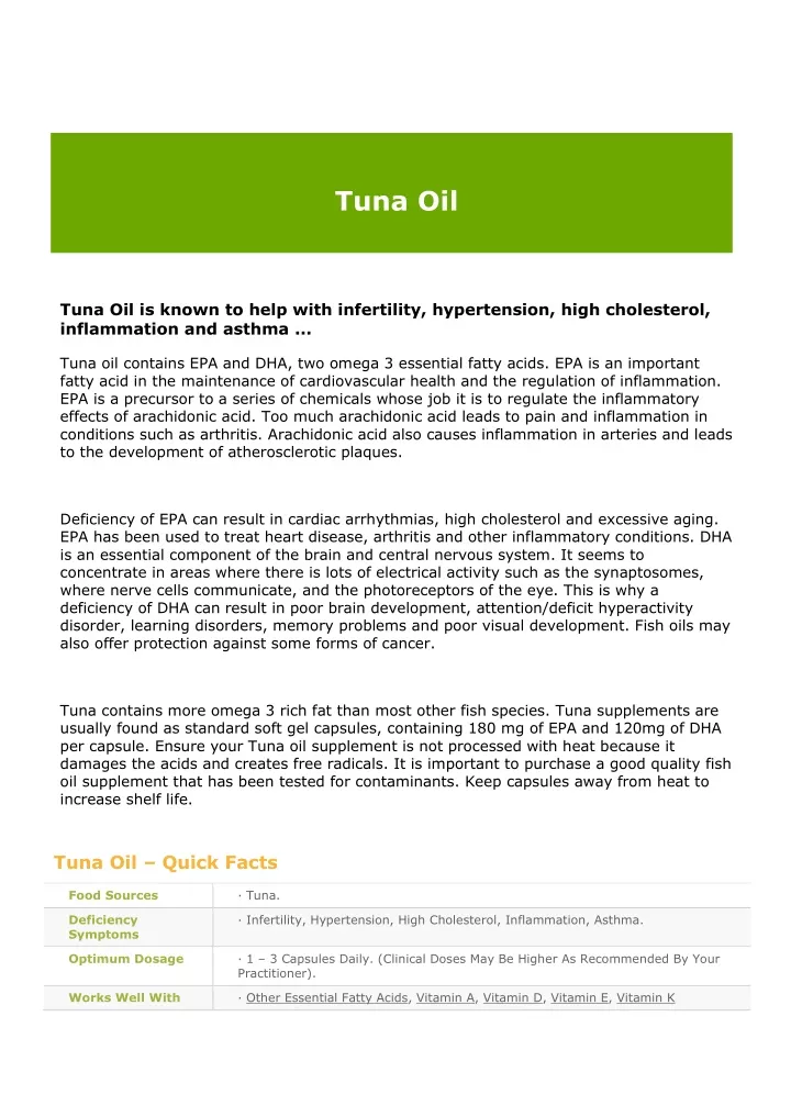 tuna oil