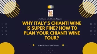 Why Italy’s Chianti Wine is Super Fine? How to Plan Your Chianti Wine Tour?