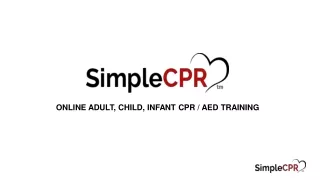 ONLINE ADULT  CHILD  INFANT CPR & AED TRAINING