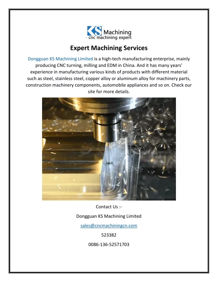 PPT - Expert Machining Services PowerPoint Presentation, free download ...