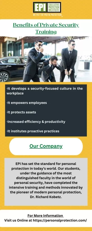 benefits of private security training
