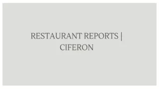Restaurant Reports _ Ciferon