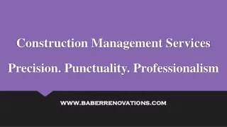 Construction Management Service