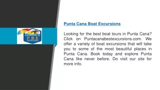 Punta Cana Boat Excursions   Puntacanabestexcursions.com