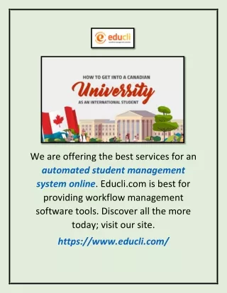 Automated Student Management System Online | Educli.com
