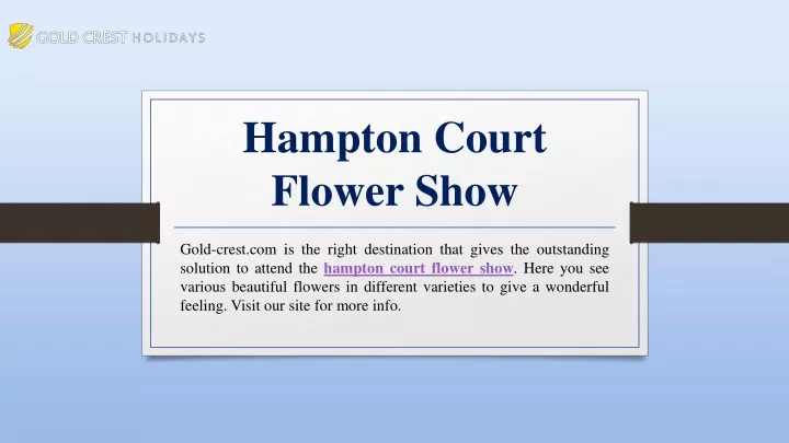 hampton court flower show