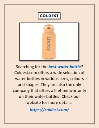searching for the best water bottle coldest