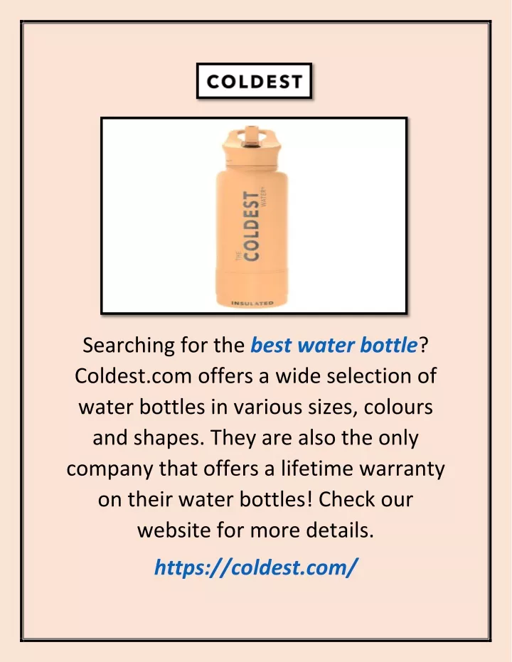 searching for the best water bottle coldest