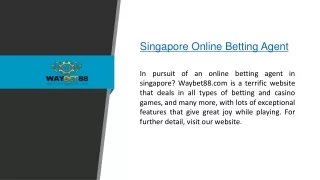 Singapore Online Betting Agent  Waybet88.com