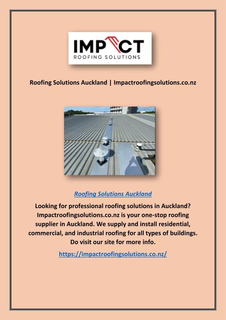 roofing solutions auckland impactroofingsolutions