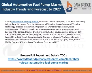 Global Automotive Fuel Pump Market trends