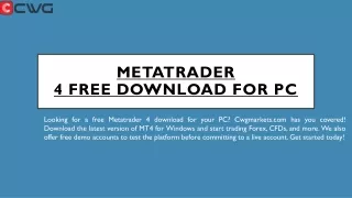 metatrader 4 free download for pc