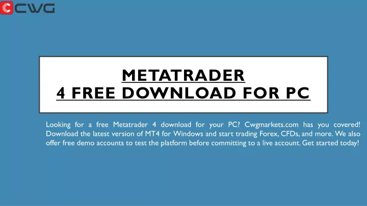 metatrader 4 free download for pc