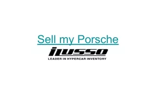 Sell my Porsche