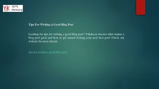 Tips For Writing A Good Blog Post  Y2kdm.in