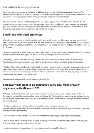 pro e mail hosting services for your business