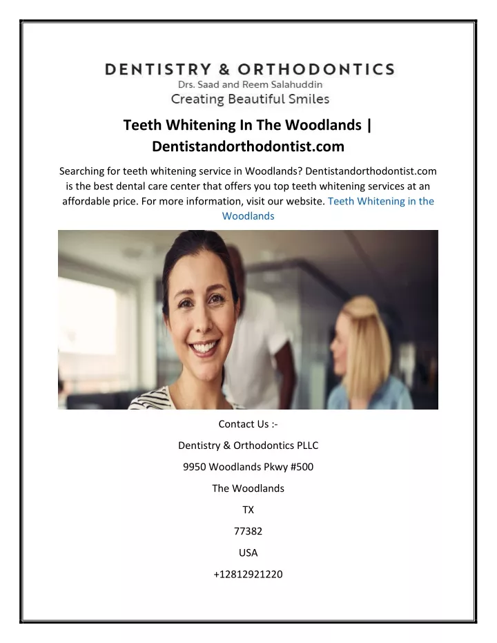 teeth whitening in the woodlands