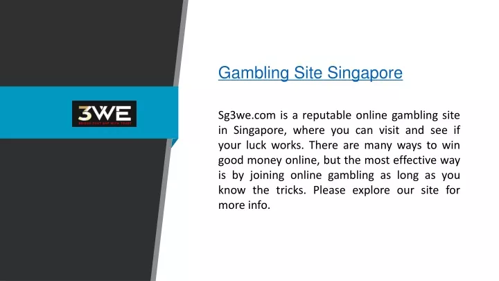 gambling site singapore