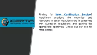 finding for ifetel certification service icertifi