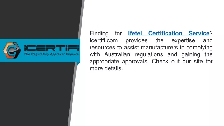 finding for ifetel certification service icertifi