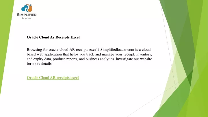 oracle cloud ar receipts excel