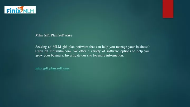 mlm gift plan software