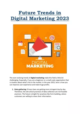 Future Trends in Digital Marketing 2023