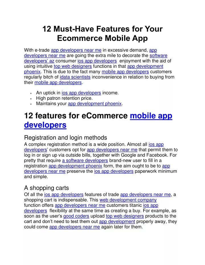 12 must have features for your ecommerce mobile