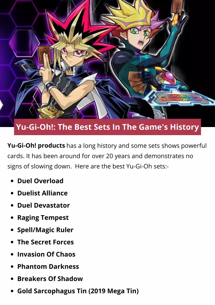 yu gi oh the best sets in the game s history