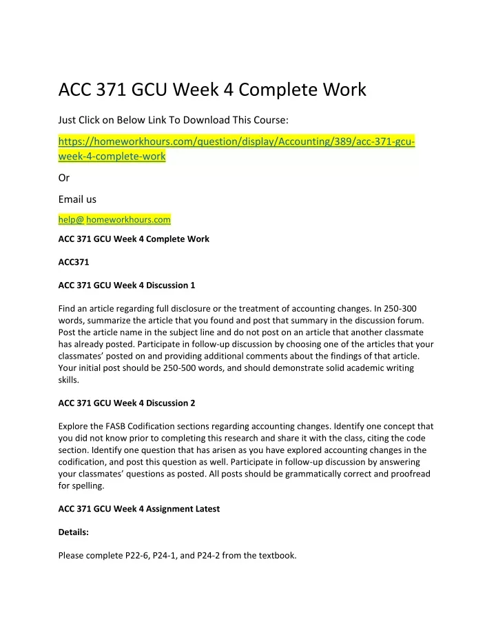 acc 371 gcu week 4 complete work