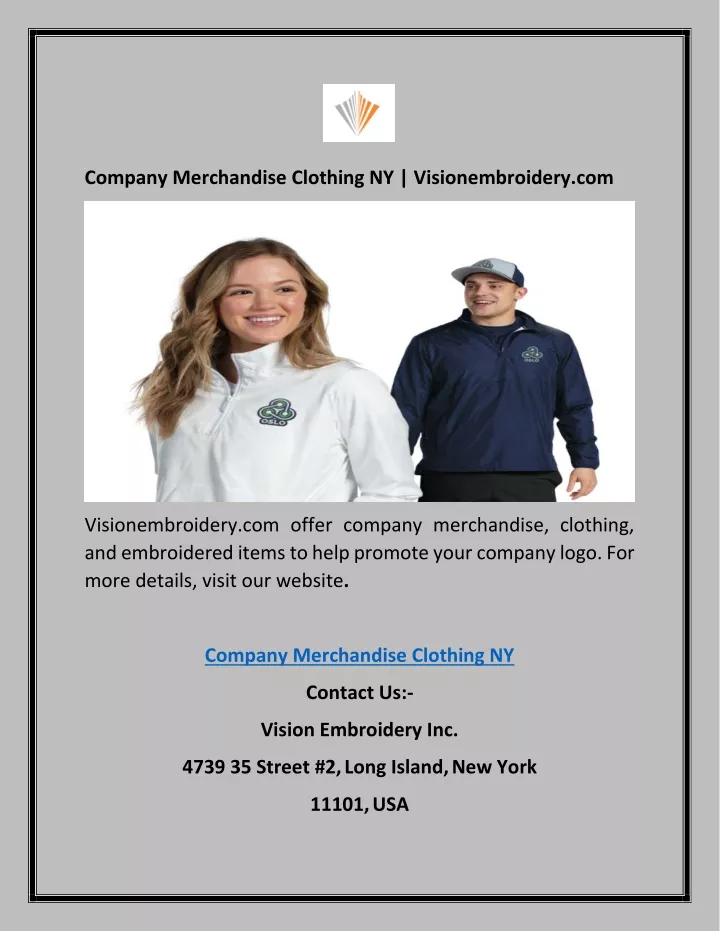 company merchandise clothing ny visionembroidery