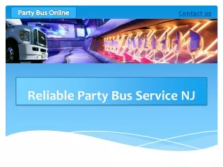 Reliable Party Bus Service NJ