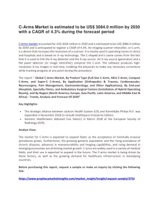 c arms market is estimated to be us 3084