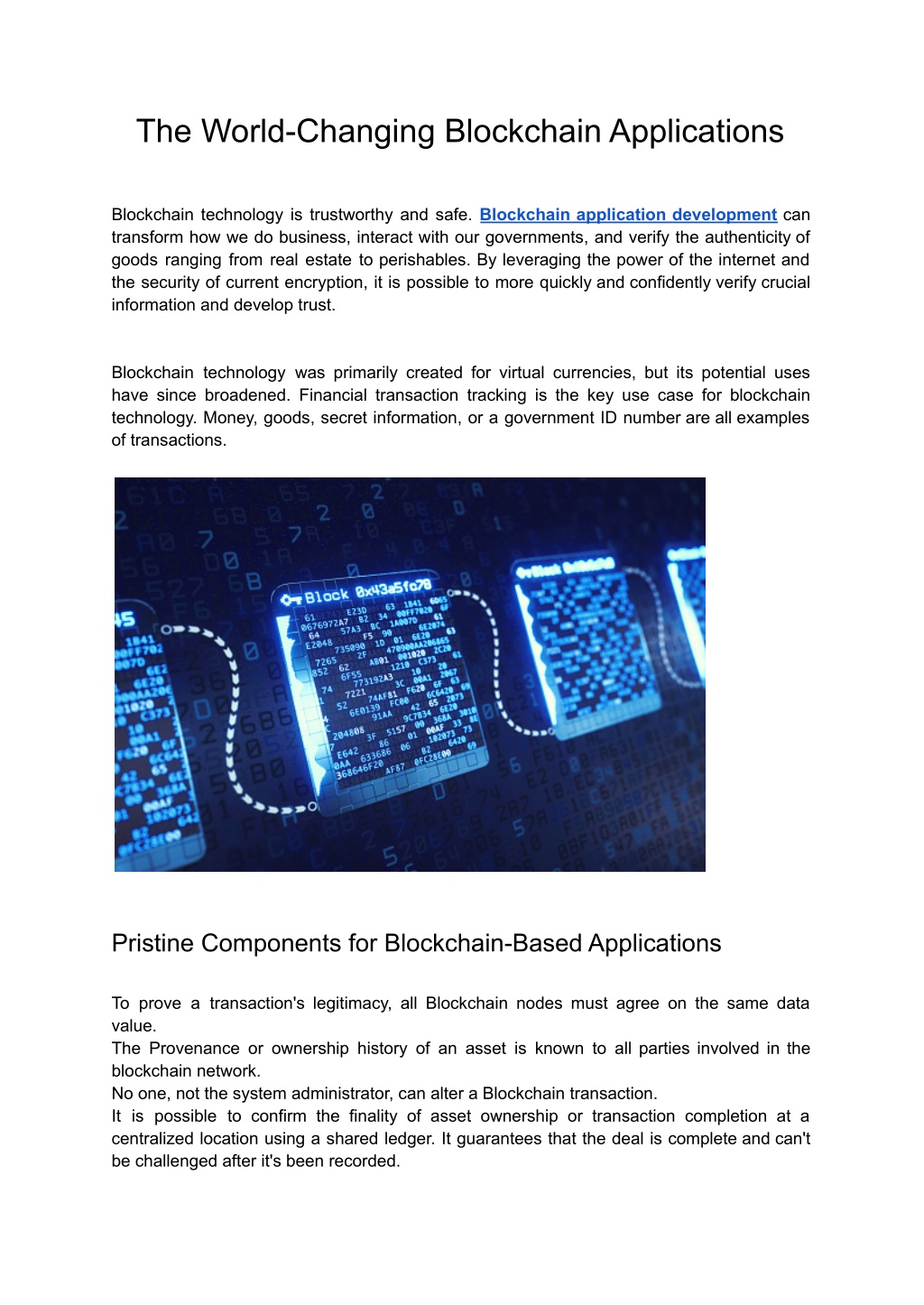 PPT - The World-Changing Blockchain Applications PowerPoint ...