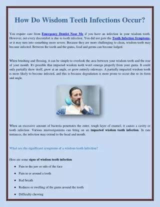 How Do Wisdom Teeth Infections Occur?