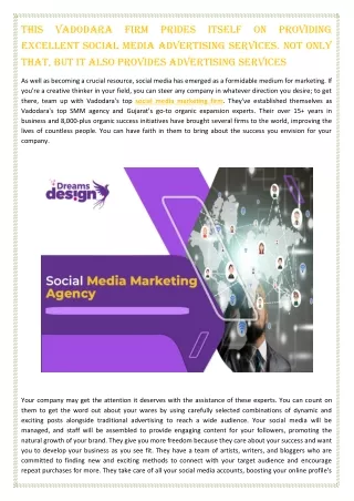 This Vadodara Firm Prides Itself on Providing Excellent Social Media Advertising Services